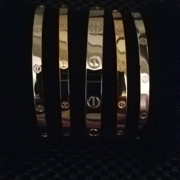 Gold Filled & Stainless Steel Bangle 4mm - Picture 8 of 11